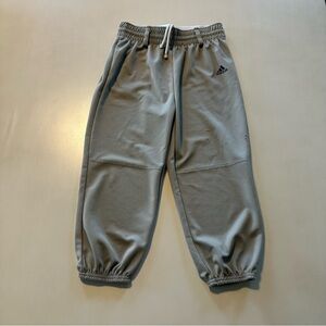 Gray Adidas Softball Pants Women’s Small Grey Athletic Cropped Tapered Cinched
